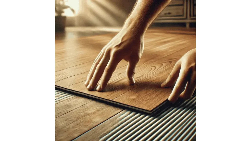 vinyl flooring over wooden floorboards