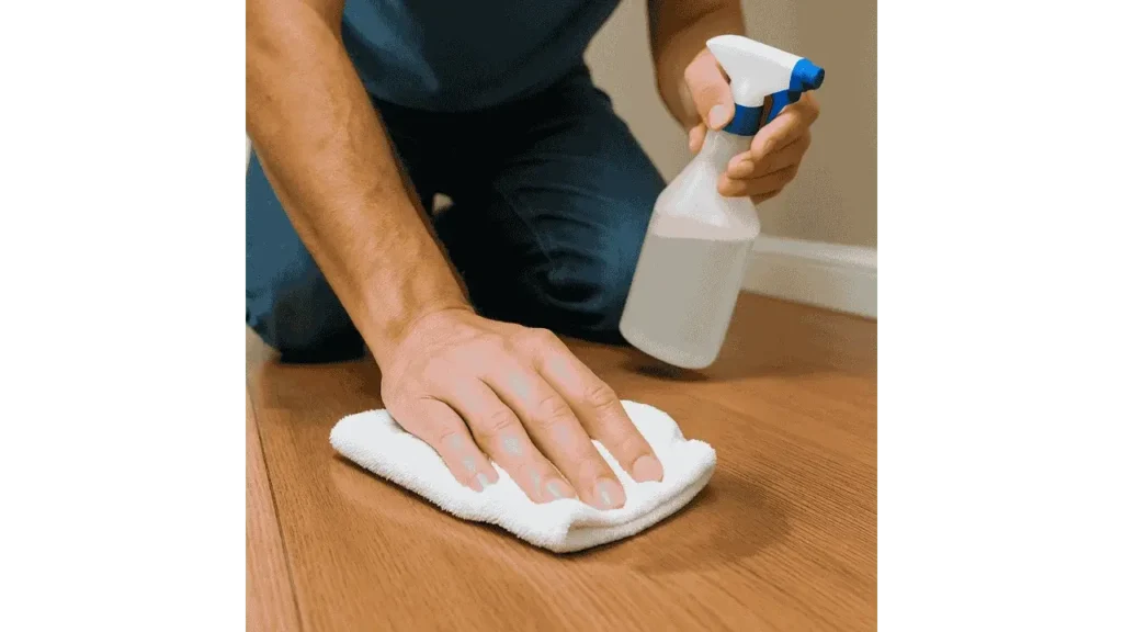 how to get scotchgard off wood floors.