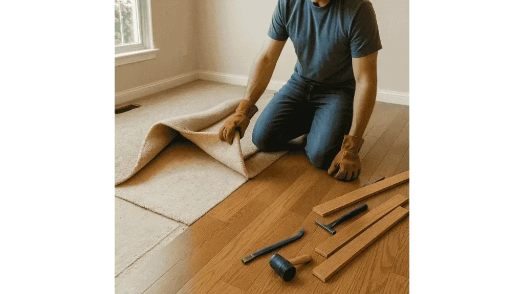 How to Replace Carpet with Hardwood Floor.